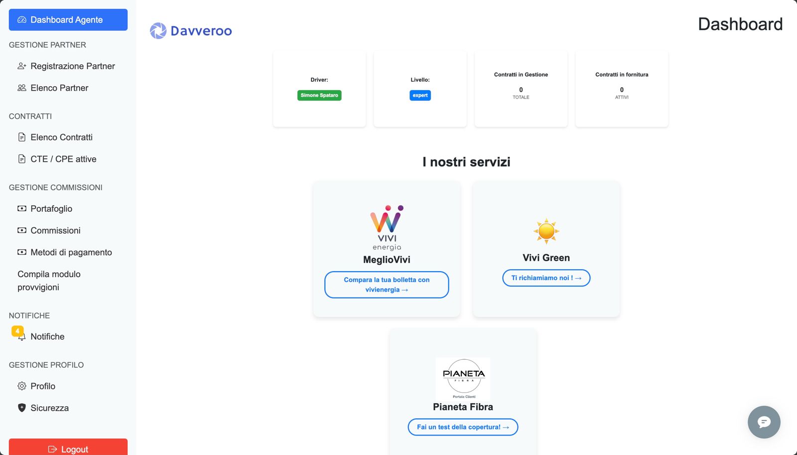 Progetto Davveroo - Full-Stack Developer CRM